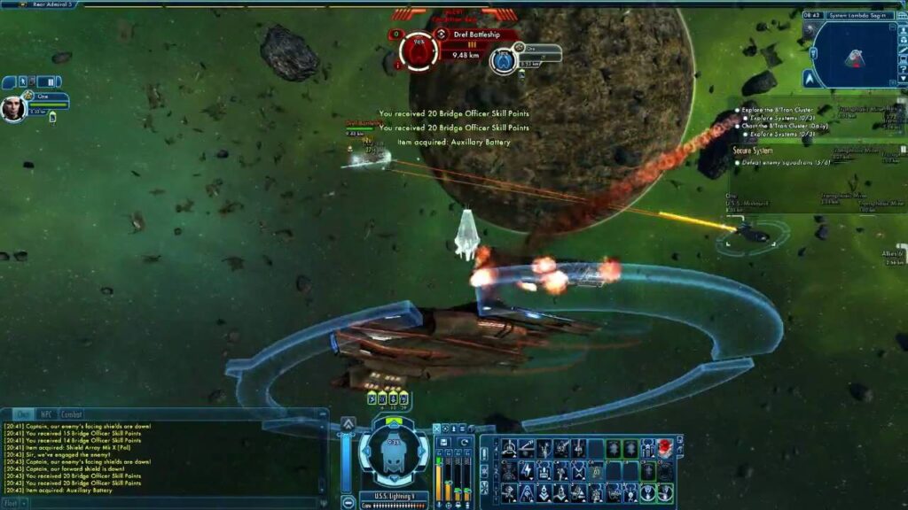 a screenshot of the gameplay of one of the top MMORPGs: Star Trek Online