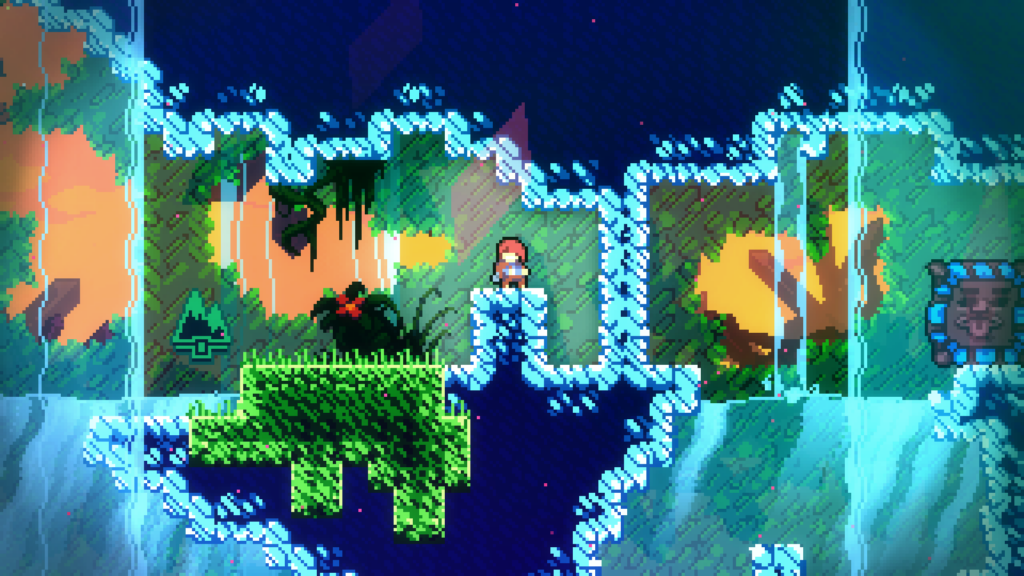A screenshot of the gameplay of one of the top pixel art games: Celeste