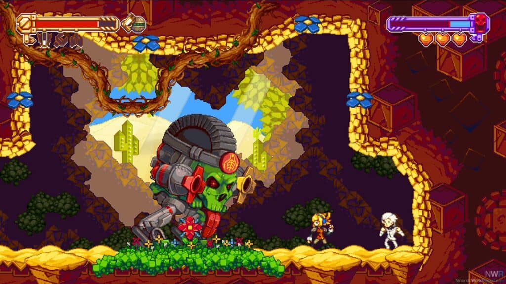 A screenshot of the gameplay: Iconoclasts
