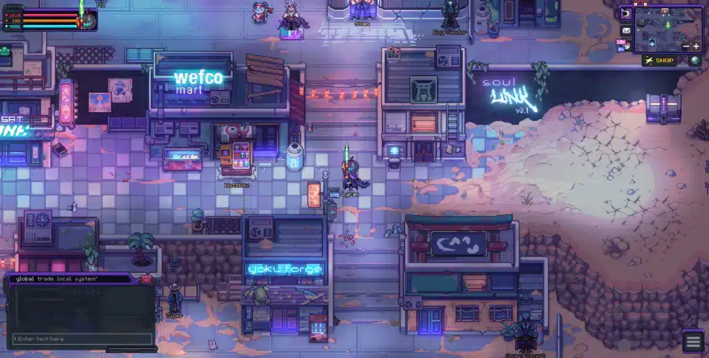 A screenshot of the gameplay of one of the top pixel art games: Soulbound