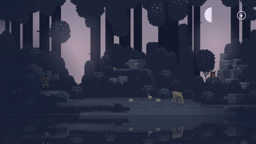 A screenshot of the gameplay: Superbrothers: Sword & Sworcery EP