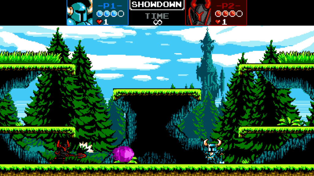 A screenshot of the gameplay: Shovel Knight