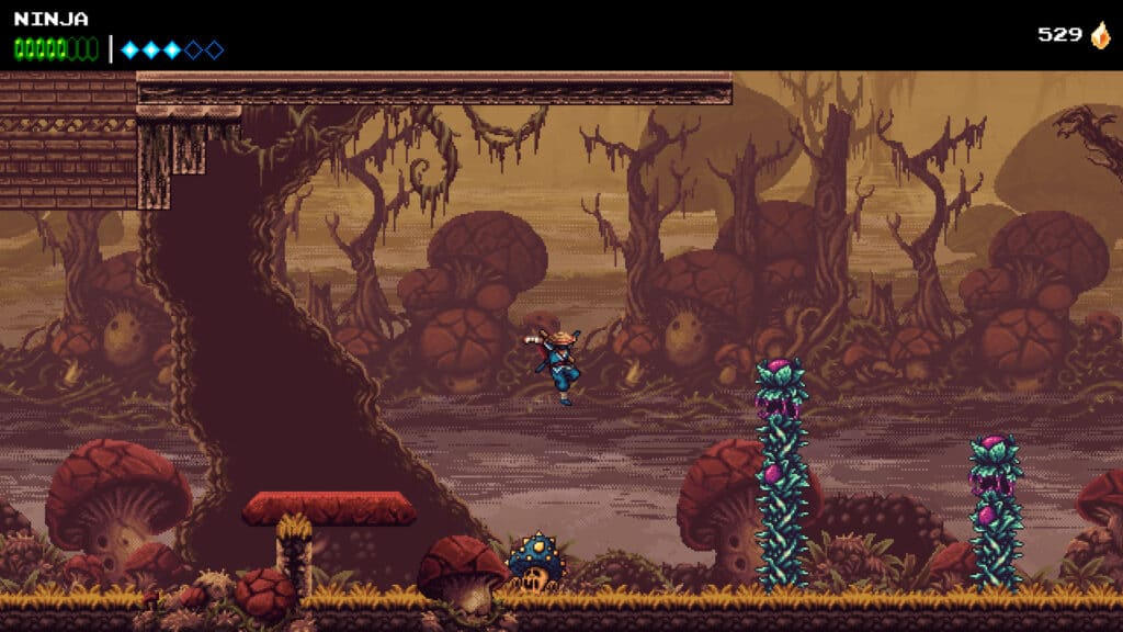 A screenshot of the gameplay of one of the top pixel art games: The Messenger