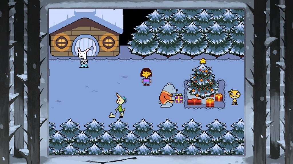 A screenshot of the gameplay: Undertale